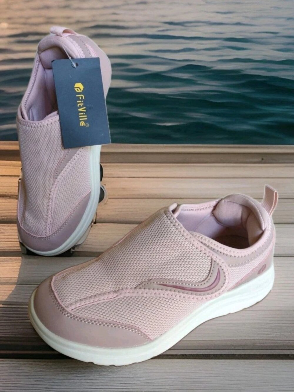 Fitville EasyTop Wings V9 Diabetic Shoes Women's Sz 7 Wide Comfort Arch Support